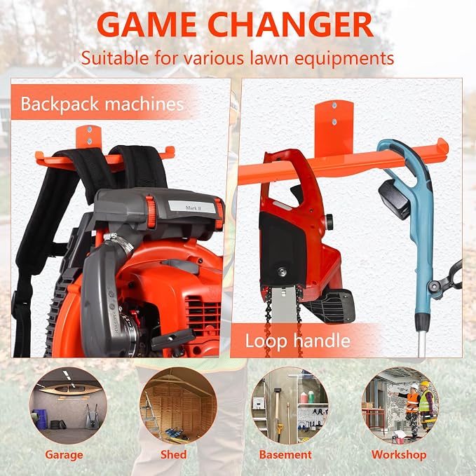 Backpack Blower Rack with Hose Holder - Image 2