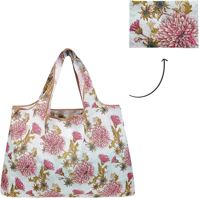 allydrew Large Foldable Tote Nylon Reusable Grocery Bag - Image 6