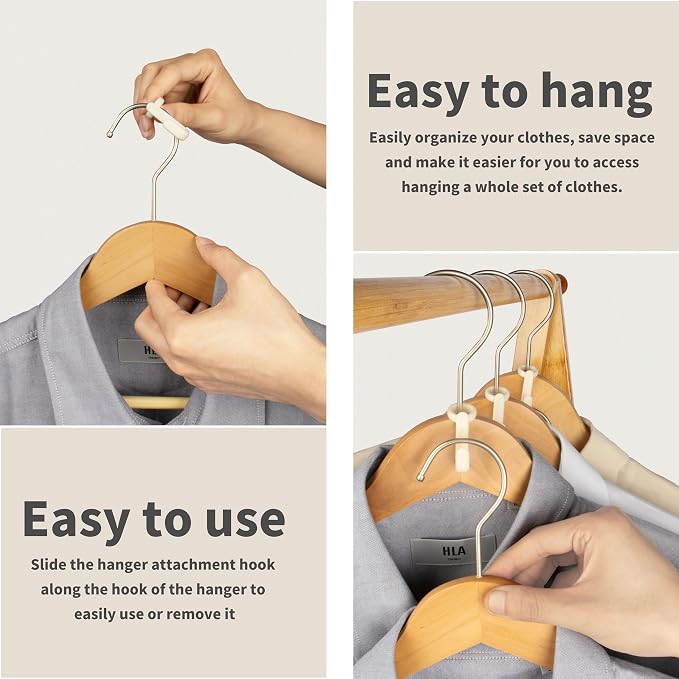 50PCS Hanger Connector Hooks, Space Saving Hangers - Image 3