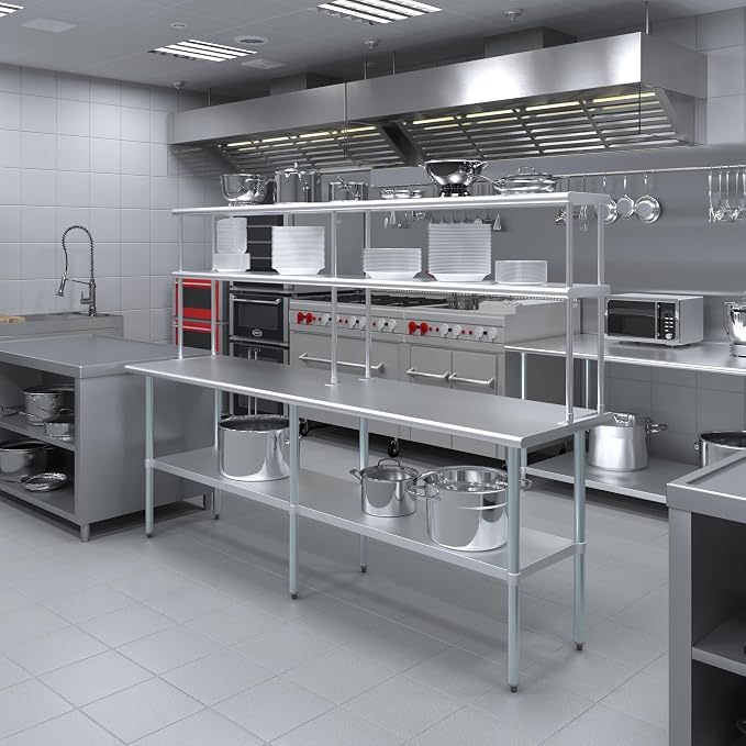 AmGood Double OverShelf Stainless Steel NSF - Image 5