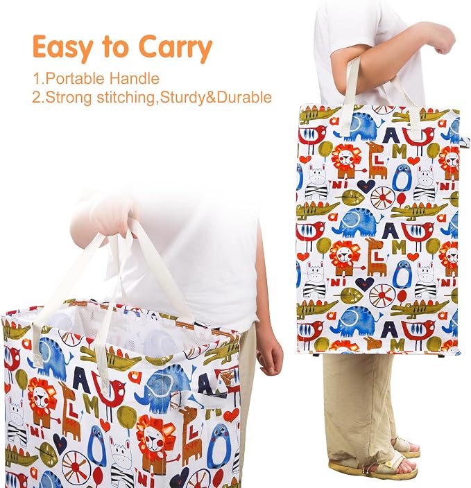 Odonata Slim Laundry Hamper Handles Collapsible Laundry Basket Thin Dirty - Image 4