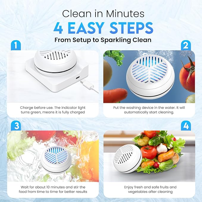 Fruit and Vegetable Washing Machine, Fruit Vegetable Cleaner Device, Portable - Image 6