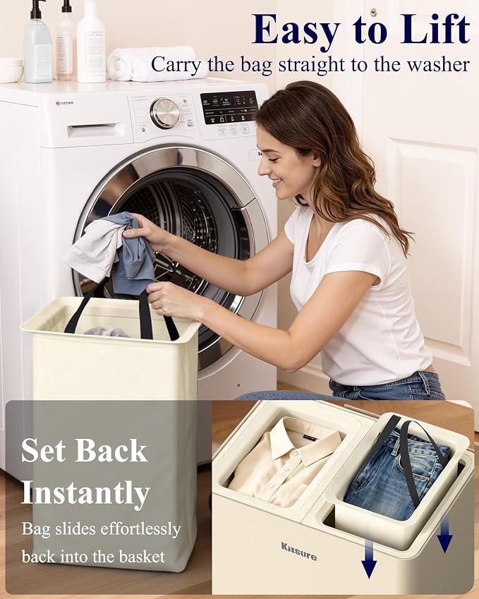 Kitsure Laundry Basket 115L – Large Laundry Hamper - Image 2