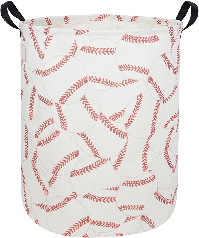 Kids Laundry Hamper, Baseball Laundry Basket Collapsible Boys Storage Baskets by Sanjiaofen