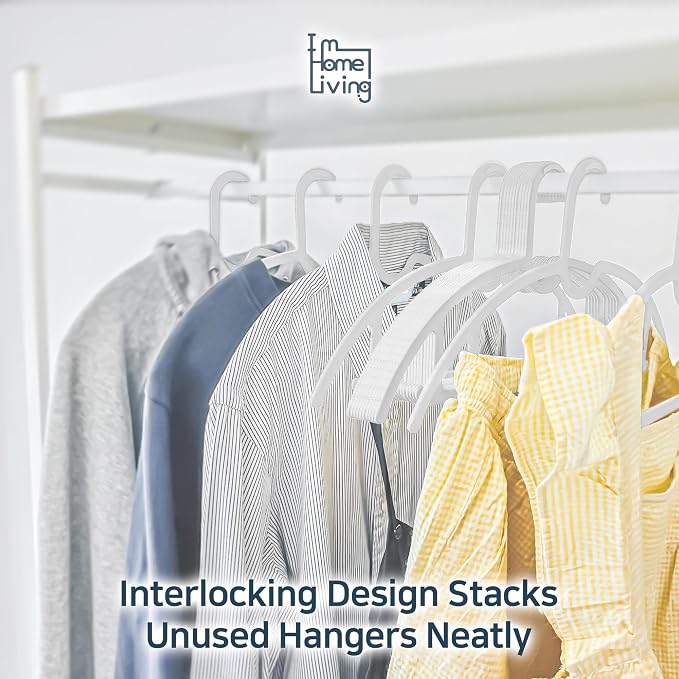 15" Compact Slim & Slimlink Interlocking Clothes Hangers, Space-Saving - Image 4