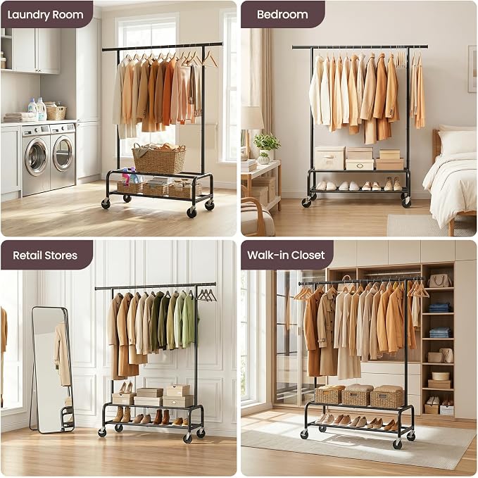 Clothes Rack for Hanging Clothes, Portable Clothing Rack - Image 8