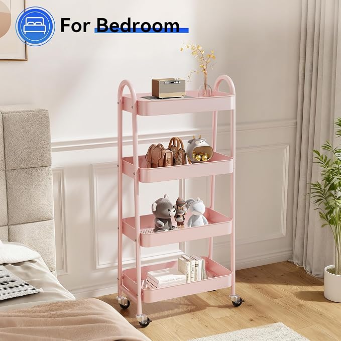 NEWBULIG 4-Shelf Rolling Utility Cart - Image 7