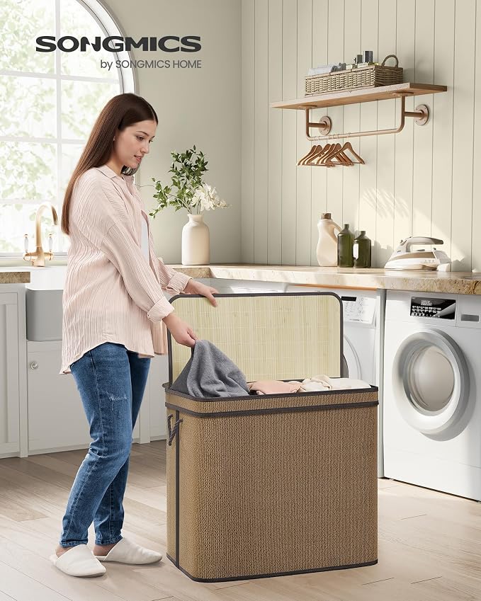 SONGMICS 3-Section Laundry Hamper - Image 2