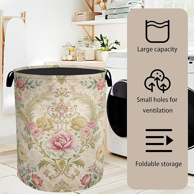 Shabby Chic Rose Laundry Basket - Image 7