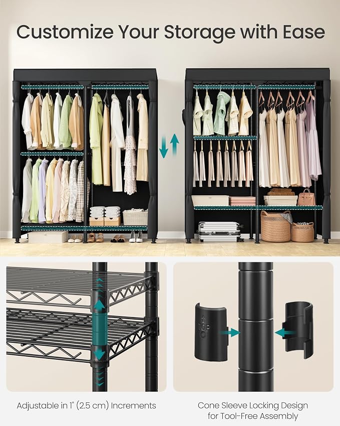 SONGMICS Clothing Rack, Heavy-Duty Garment Rack - Image 4