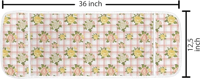 Ambesonne Shabby Flora Microwave Oven Cover, Flower Inspired Vector - Image 2