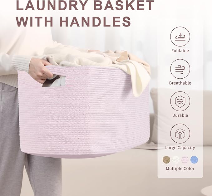 86L Large Baby Girls Laundry Basket - Image 2