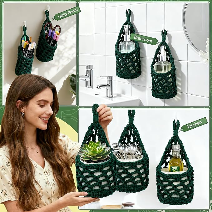 Macrame Wall Plant Hanger, Hanging Planter Basket Holder, Wall Planters - Image 5