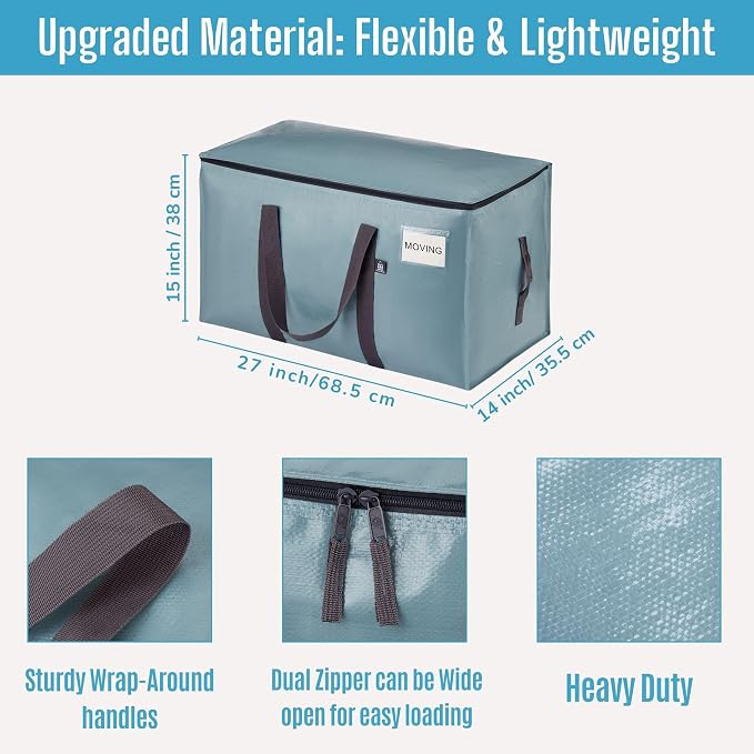 VENO 4 Pack Moving Bags, Upgraded Heavy Duty, Moving Boxes Alternative - Image 3