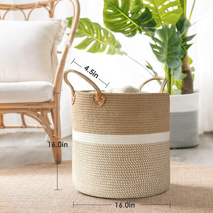 CHICVITA Extra Large Woven Storage Basket - Image 4