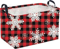 Rectangular Christmas Baskets, Snowflakes Basket Empty, Waterproof PE Coating by Sanjiaofen