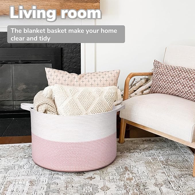 Goodpick Large Storage Basket 22'' x 14'', Baby Basket - Image 2