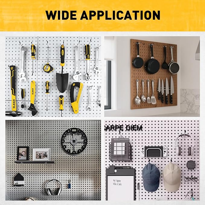 ELEAD 105-Piece 6 Inch Pegboard Hooks, Heavy Duty Peg Board Organizer - Image 7