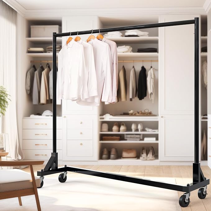 Simple Houseware Industrial Grade Z-Base Garment Rack, 500lb Load - Image 2