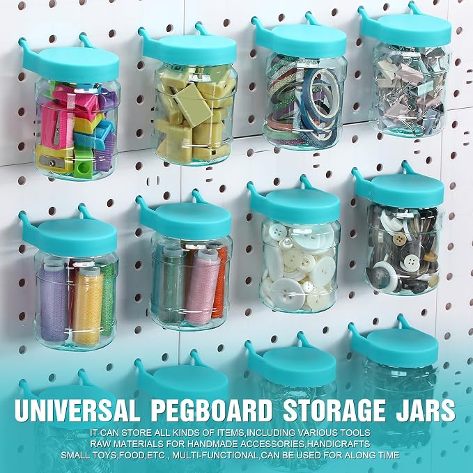 Unittype 20 Set Pegboard Organizer Accessories Peg Boards Jars - Image 5