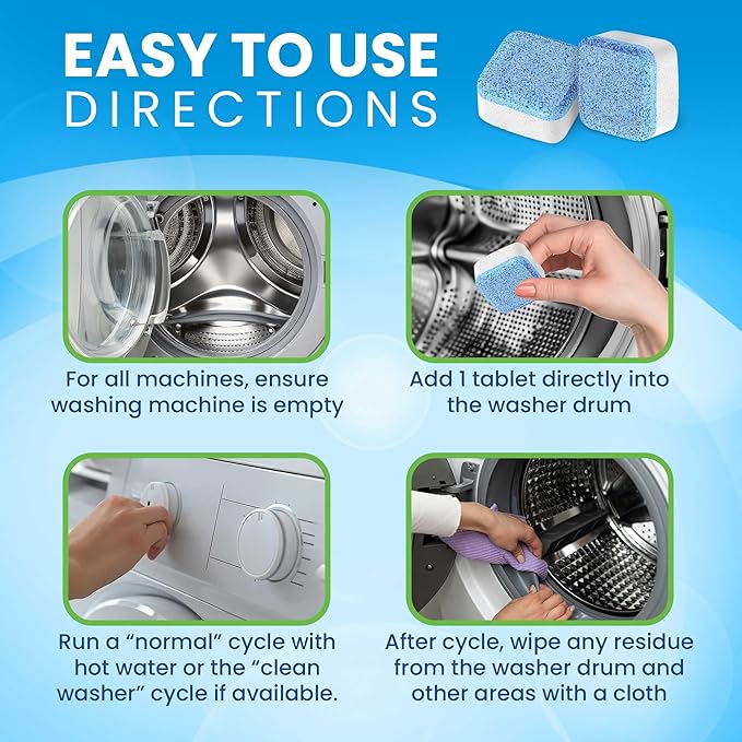 Washing Machine Cleaner Tablets 24 Pack – Deep Cleaning Descaler - Image 5
