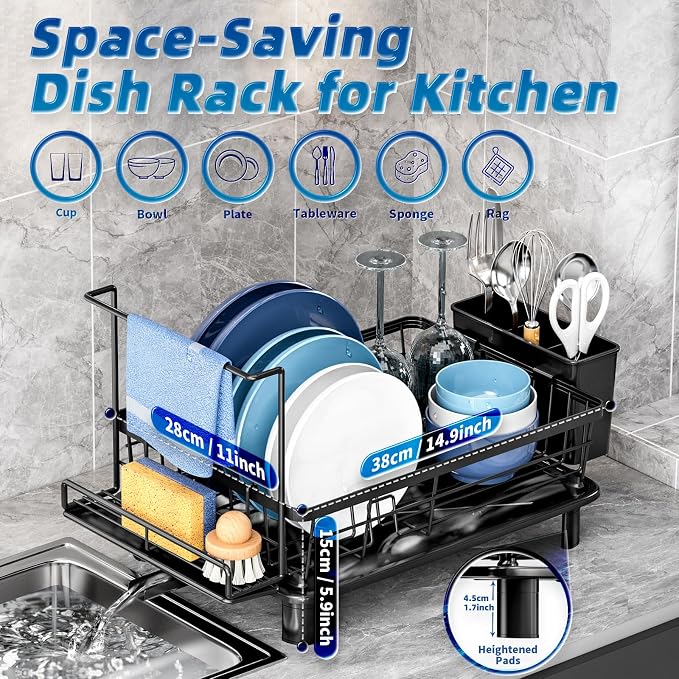 Dish Drying Rack, Compact Dish Racks - Image 6