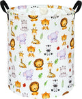 KUNRO Round Tiger Animals Laundry Gift Basket Storage Hamper, Clothes Storage by KUNRO