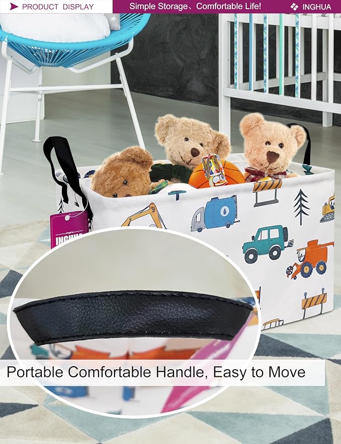 Rectangular Storage Basket Fabric Organizer Bin - Image 5