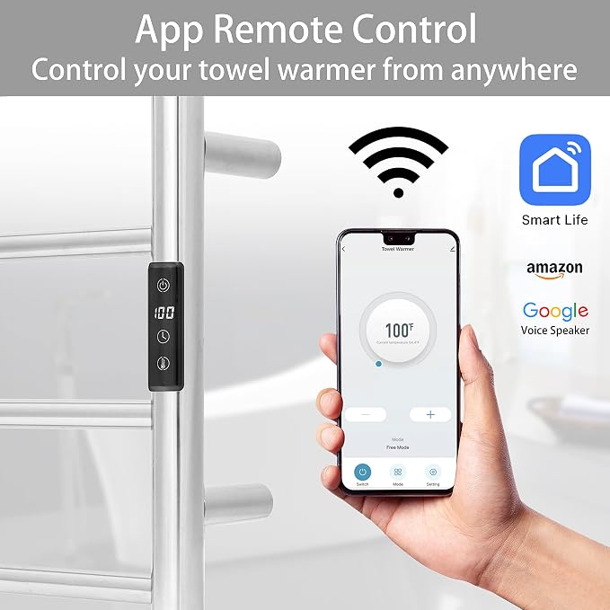 KEG Smart WiFi Towel Warmer Wall Mounted - Image 2