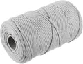 MECCANIXITY Cotton Rope Twisted Braided Twisted Single Strand Cord, Light Gray by MECCANIXITY
