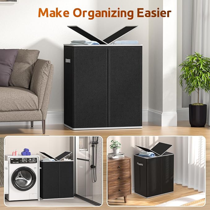 Laundry Hamper with Lid 160L Laundry Basket - Image 5