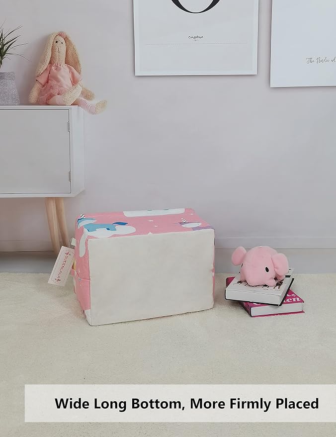 QUEENLALA Rectangular Laundry Hamper/Foldable Nursery Laundry Basket - Image 5