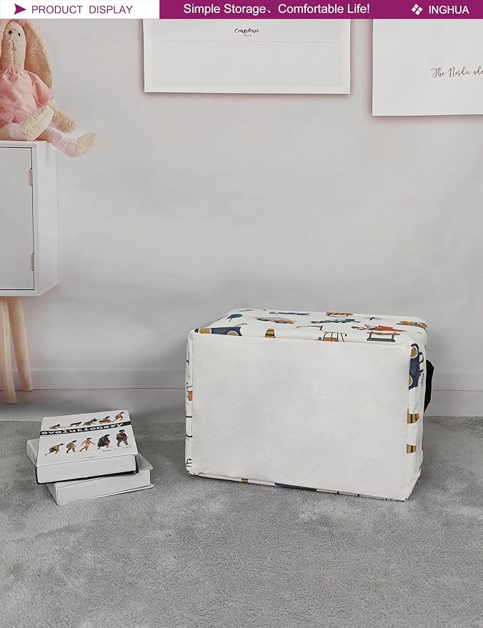 Rectangular Storage Basket Fabric Organizer Bin - Image 8