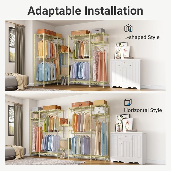 VIPEK V2 Heavy Duty Clothes Rack 4 Tiers Wire Shelving Garment Racks - Image 5