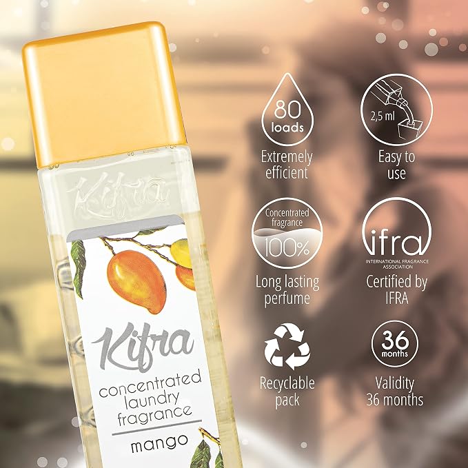 KIFRA MANGO Concentrated Laundry Fragrance 6.76 Fl Oz 200ml 80 Washing Cycles - Image 3