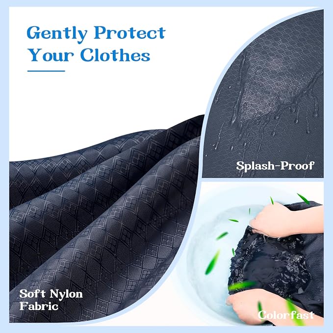 Heavy Duty Laundry Bag, Washable Nylon, Splash-Resistant Dirty Clothes Storage - Image 2