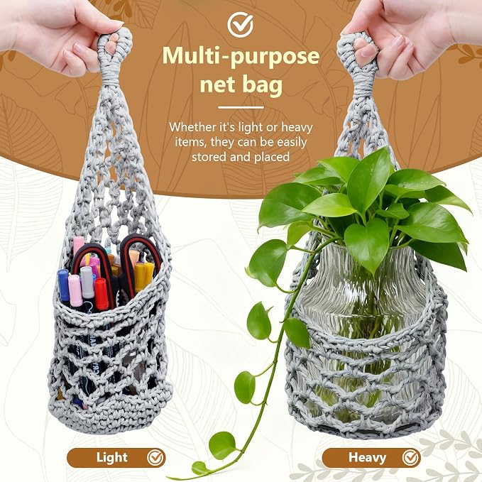 Macrame Wall Plant Hanger, Hanging Planter Basket Holder, Wall Planters - Image 2