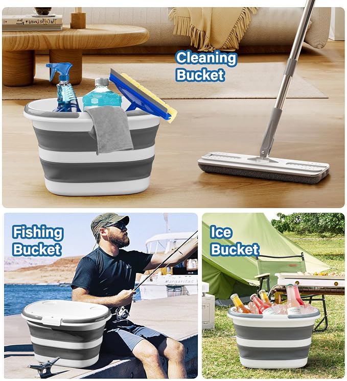 Collapsible Bucket, Upgraded 16L Collapsible Mop Bucket - Image 7