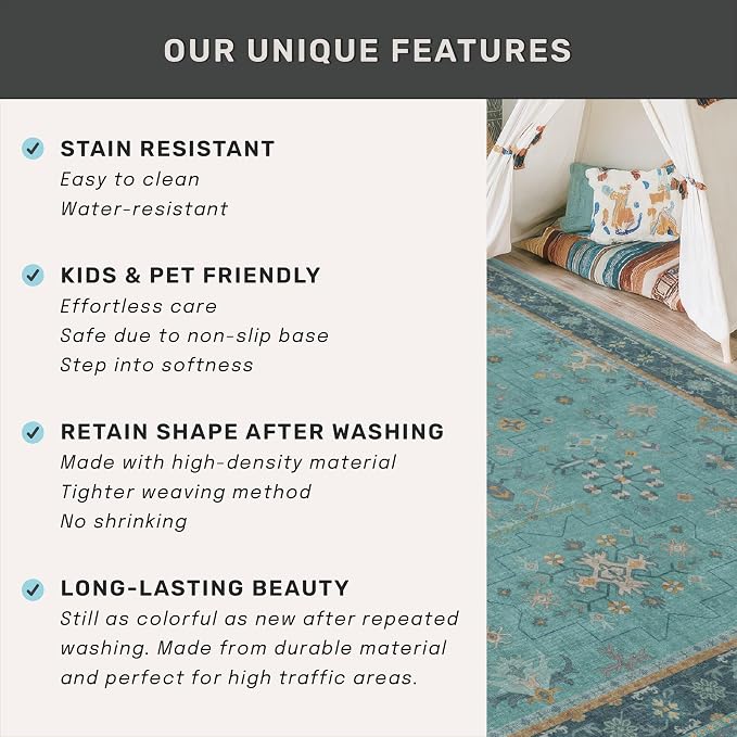 Boho 2x7 Long Non Slip Kitchen Rug Runner - Image 7
