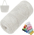 Sparkle Macrame Cord 1.5mm x 306 Yards Cotton Glitter Yarn by LEREATI
