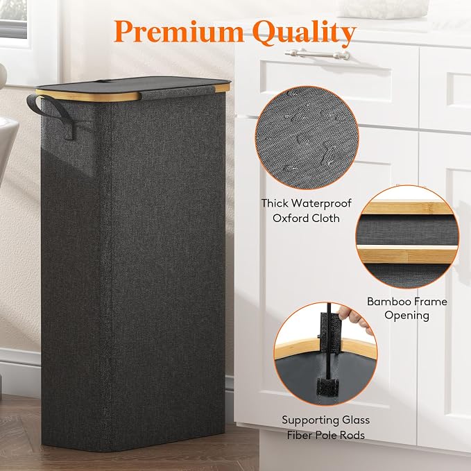 Lifewit 65L Slim Laundry Hamper - Image 7