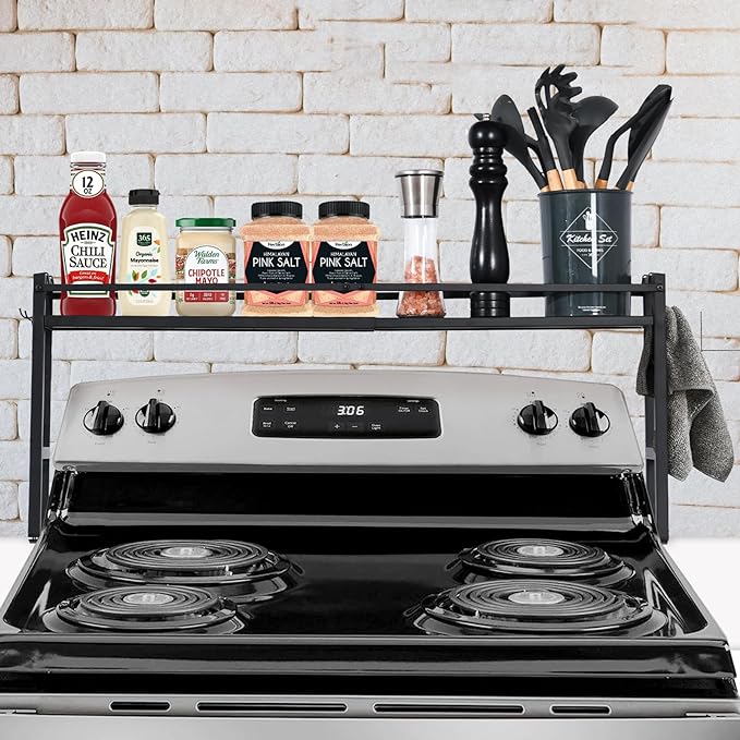Stove Top Shelf, Over The Stove Spice Shelf by yudeke