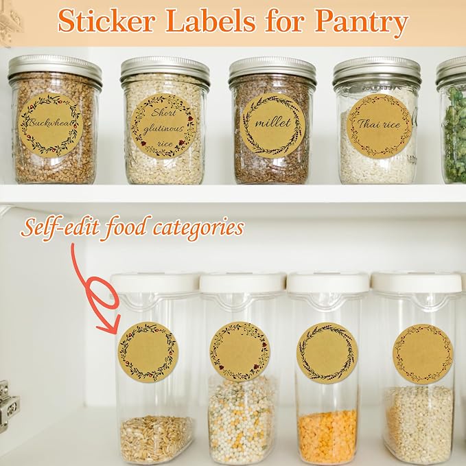 500Pcs 2 Inch Canning Jar Labels, Blank Kraft Stickers - Image 5