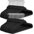 HOUSE DAY Premium Black Velvet Hangers 100 Pack by HOUSEDAY
