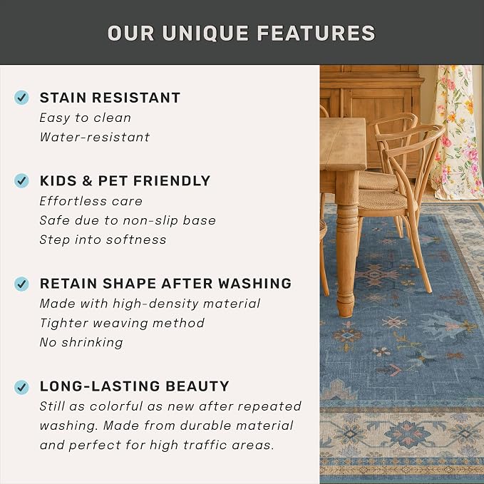 Blue Big Rugs for Living Room - Image 7