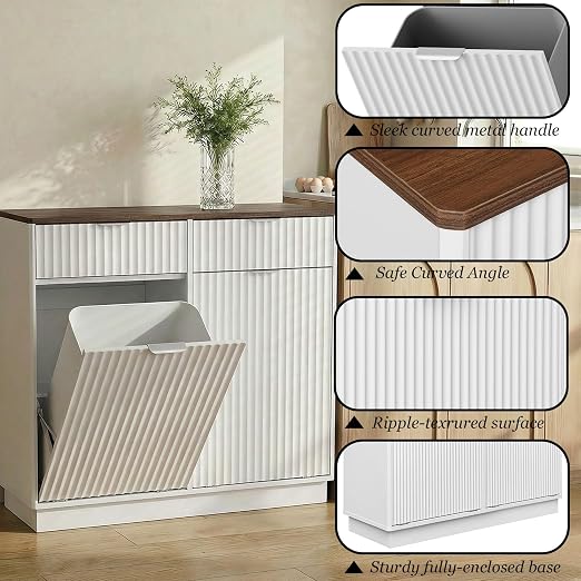 20 Gallon Double Tilt Out Trash Can Cabinet - Image 5