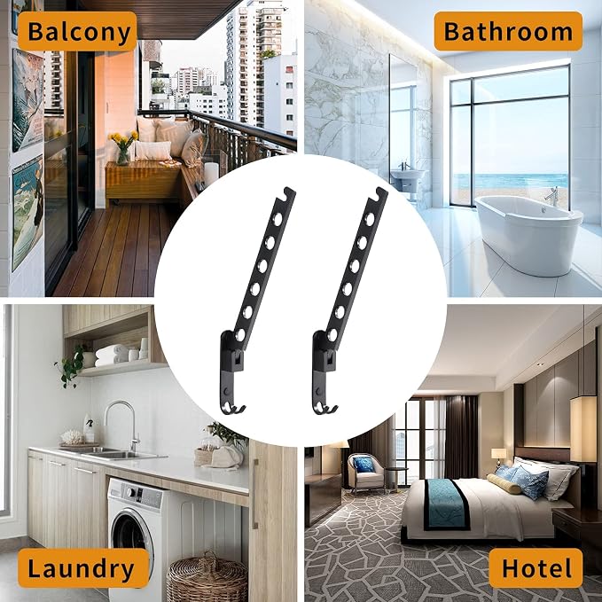 JOOM Retractable Folding Wall Hanger Folding Clothes Hanger Rack Clothes - Image 7