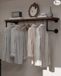 Clothes Rack 36in, Wall Mounted Garment Racks by INDUSTRIALSHELVESDESIGN