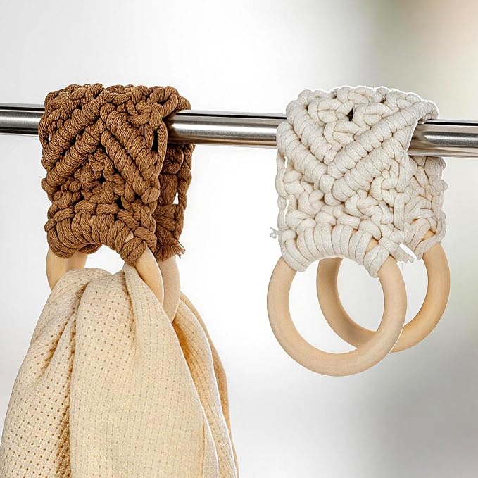 2 Pcs Kitchen Towel Holder, Handmade Crochet Dish Towel Holder - Image 7