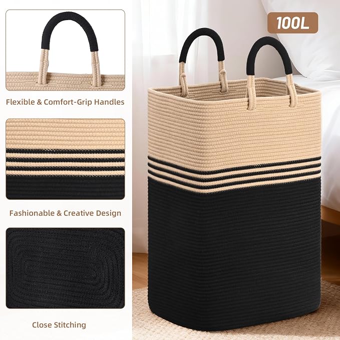 Laundry Basket Hamper, Blanket Storage, Dirty Clothes Hamper - Image 6